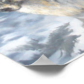 Alaska Wolf Paar tijdens winter poster (Hoek)