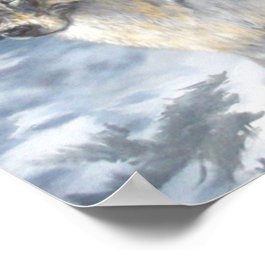 Alaska Wolf Pair in het poster van de winter (Hoek)