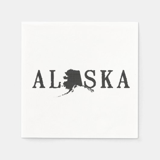 Alaska Word Art Paper Party servetten (Voorkant)