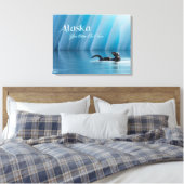 Alaska-You Otter ben hier Canvas Afdruk (Insitu (Slaapkamer))