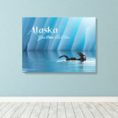 Alaska-You Otter ben hier Canvas Afdruk (Insitu (Houten vloer))