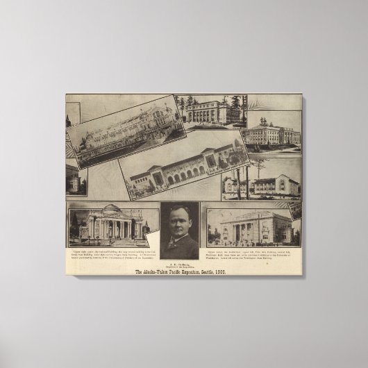 Alaska-Yukon Pacific Exposition, Seattle, 1909 Canvas Afdruk (Voorkant)