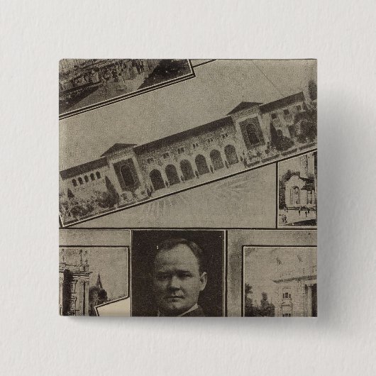 Alaska-Yukon Pacific Exposition, Seattle, 1909 Vierkante Button 5,1 Cm (Voorkant)