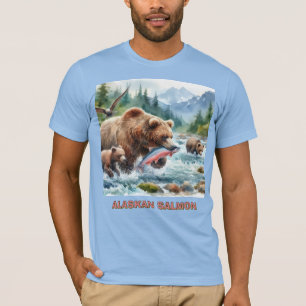 Alaska Zalm Grizzly Beer Heren T-Shirt