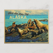 Alaska Zee Lions Briefkaart (Voorkant)