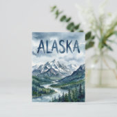 Alaska zicht ansichtkaart briefkaart (Staand voorkant)