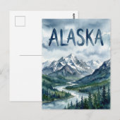 Alaska zicht ansichtkaart briefkaart (Voorkant / Achterkant)