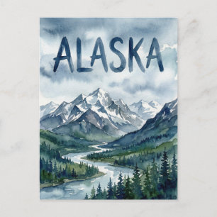 Alaska zicht ansichtkaart briefkaart