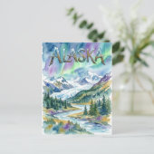 Alaska zicht ansichtkaart briefkaart (Staand voorkant)