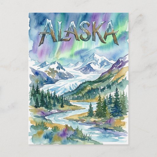 Alaska zicht ansichtkaart briefkaart (Voorkant)