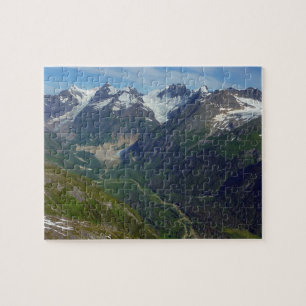 Alaskaans door gletsjers uitgesleten dal legpuzzel