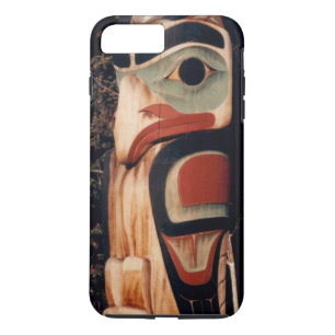 Alaskaans Gesneden Totempaal Ontwerp iPhone 8/7 Plus Hoesje