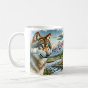 Alaskaanse boswolf koffiemok
