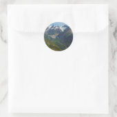 Alaskaanse door gletsjers uitgesleten vallei ronde sticker (Tas)