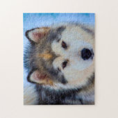 Alaskaanse husky hond. legpuzzel (Verticaal)
