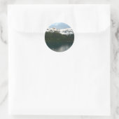 Alaskaanse kust bij schemering ronde sticker (Tas)