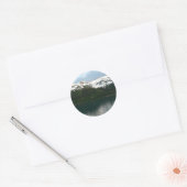 Alaskaanse kust bij schemering ronde sticker (Envelop)