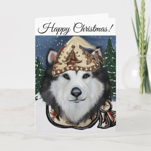 Alaskaanse Malamute Bedankkaart (Voorkant)