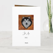 Alaskaanse Malamute Bedankkaart (Achterkant)