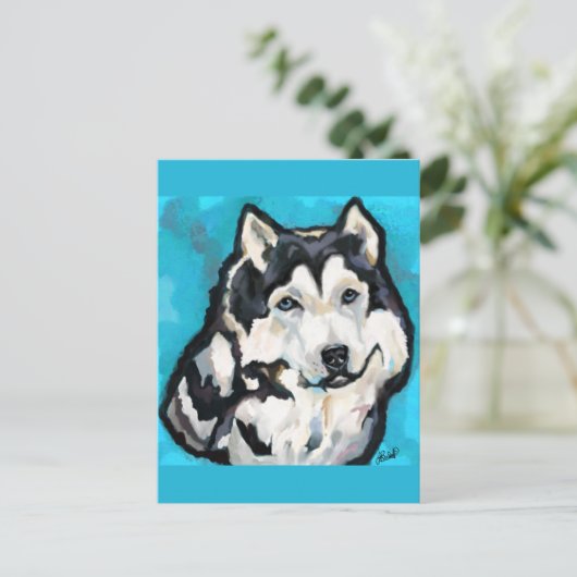 Alaskaanse Malamute Briefkaart (Staand voorkant)