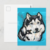 Alaskaanse Malamute Briefkaart (Voorkant / Achterkant)