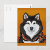 Alaskaanse Malamute Briefkaart (Voorkant / Achterkant)