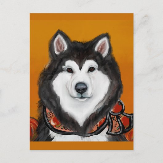 Alaskaanse Malamute Briefkaart (Voorkant)