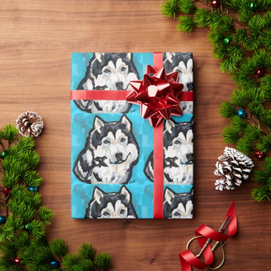 Alaskaanse Malamute Cadeaupapier (Feestdagen Geschenken)