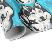 Alaskaanse Malamute Cadeaupapier (Rol Hoek)