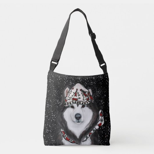 Alaskaanse Malamute Crossbody Tas (Voorkant)