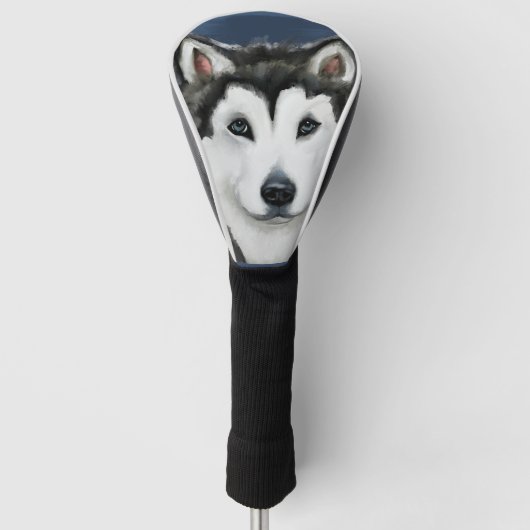 Alaskaanse Malamute Golfheadcover (Voorkant)