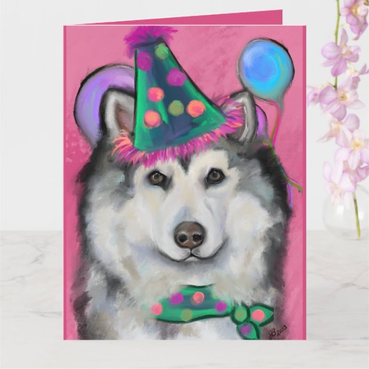 Alaskaanse Malamute Kaart (Orchidee)