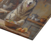 Alaskaanse Malamute Kookt in Keuken Snijplank (Hoek)