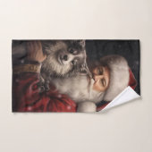 Alaskaanse Malamute met Kerstman Kerstmis Bad Handdoek (Handdoek)
