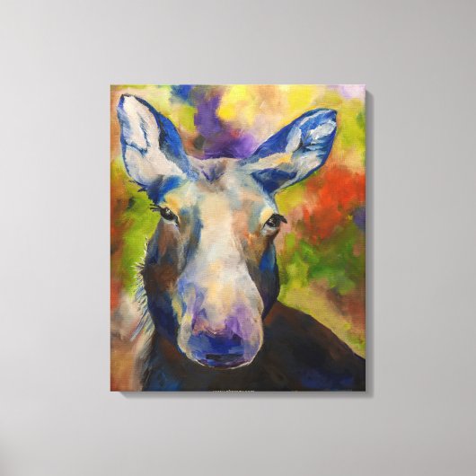 Alaskaanse Mr. Moosey Eland Canvasprint Canvas Afdruk (Voorkant)