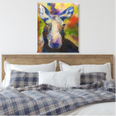 Alaskaanse Mr. Moosey Eland Canvasprint Canvas Afdruk (Insitu (Slaapkamer))