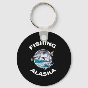 Alaskaanse Vis Alaska's Wilde Zalm Souvenir Vissen Sleutelhanger