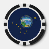 Alaskaanse Vlag & Zegel, Vlag van Alaska Poker Chips (Voorkant)