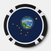 Alaskaanse Vlag & Zegel, Vlag van Alaska Poker Chips (Achterkant)