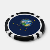 Alaskaanse Vlag & Zegel, Vlag van Alaska Poker Chips (Enkel)