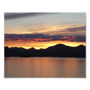 Alaskaanse Zonsondergang I Mooie Alaska-fotografie Foto Afdruk