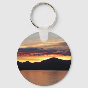 Alaskaanse Zonsondergang I Mooie Alaska-fotografie Sleutelhanger