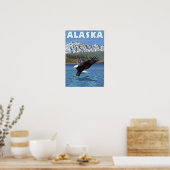 AlaskaBald Eagle Vintage Travel Poster (Keuken)
