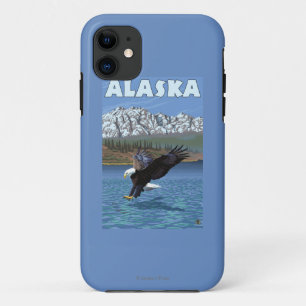 AlaskaBald Eagle Vintage Travel Poster Case-Mate iPhone Case