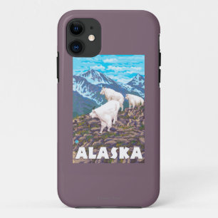 AlaskaBerggeiten Vintage Reisposter iPhone 11 Hoesje