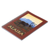 AlaskaCaribou Vintage Travel Poster Notitieboek (Linkerzijde)