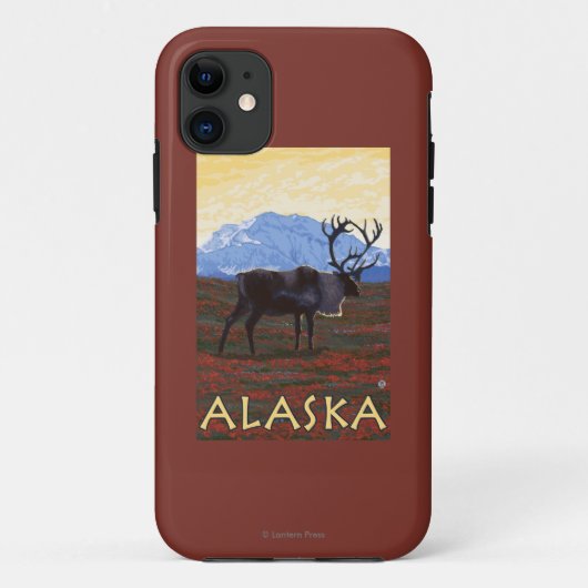 AlaskaCariou Vintage Travel Poster Case-Mate iPhone Case (Achterkant)