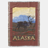 AlaskaCariou Vintage Travel Poster Deken (Voorkant Verticaal)