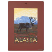 AlaskaCariou Vintage Travel Poster Klembord (Achterkant)