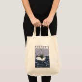 AlaskaCrab Boat Vintage Travel Poster Tote Bag (Voorkant (product))